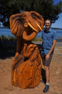 We also came upon a chainsaw carving competition display.  Crazy!