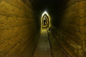 One of the archaeological tunnels through the pyramid